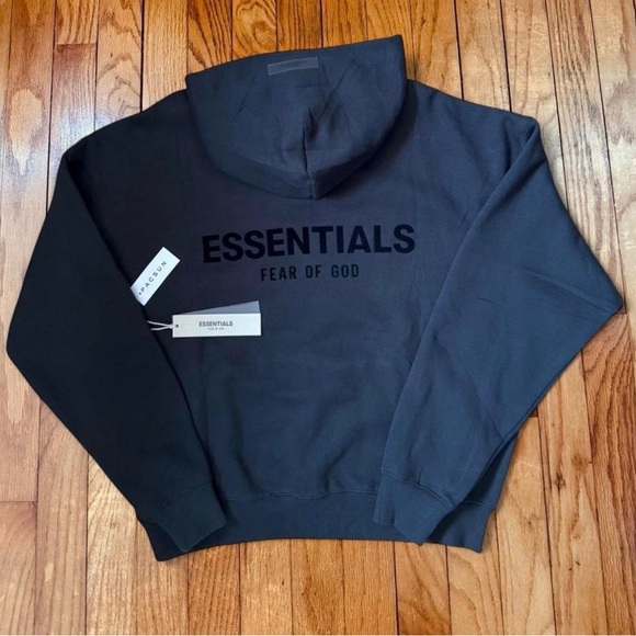 Fear Of God Essentials Stretch Limo Black 2 Piece Set FW22 - Picture 3 of 7
